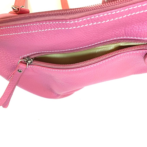 VERA PELLE Pink Leather Mini Backpack Purse - Picture 7 of 11